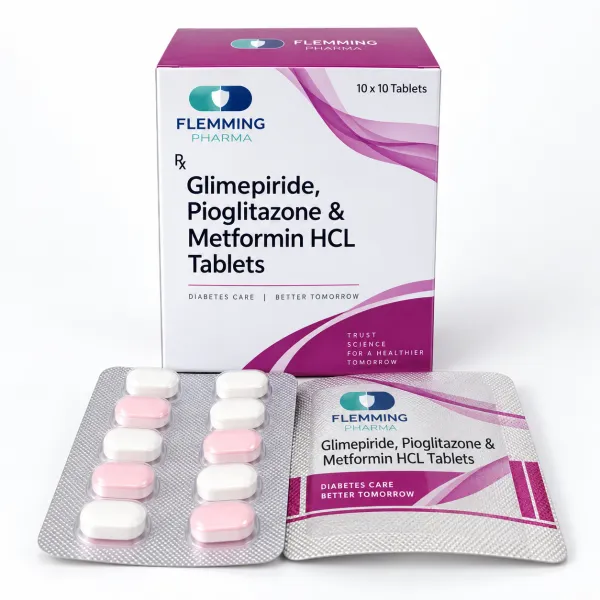 Glimepiride, Pioglitazone & Metformin HCL Tablets