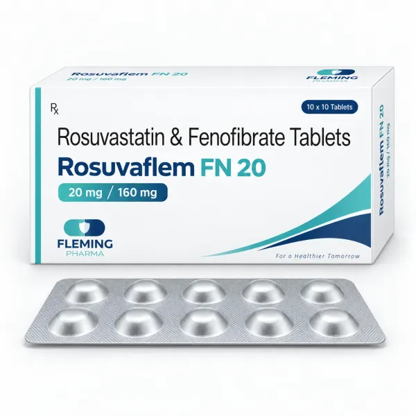 Rosuvastatin 20mg & Fenofibrate 160mg Tablets