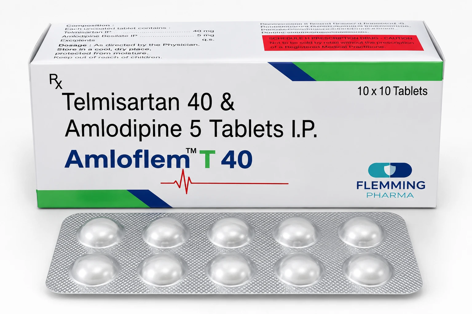 Telmisartan 40 & Amlodipine 5 Tablets