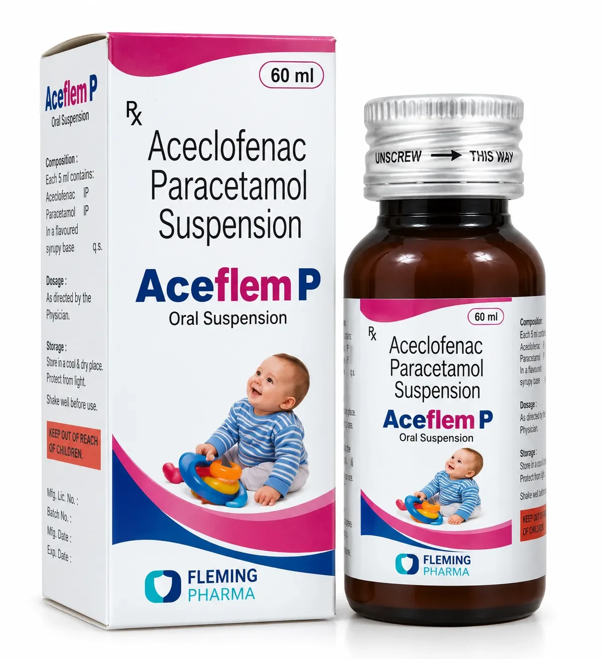 Aceclofenac Paracetamol Suspension