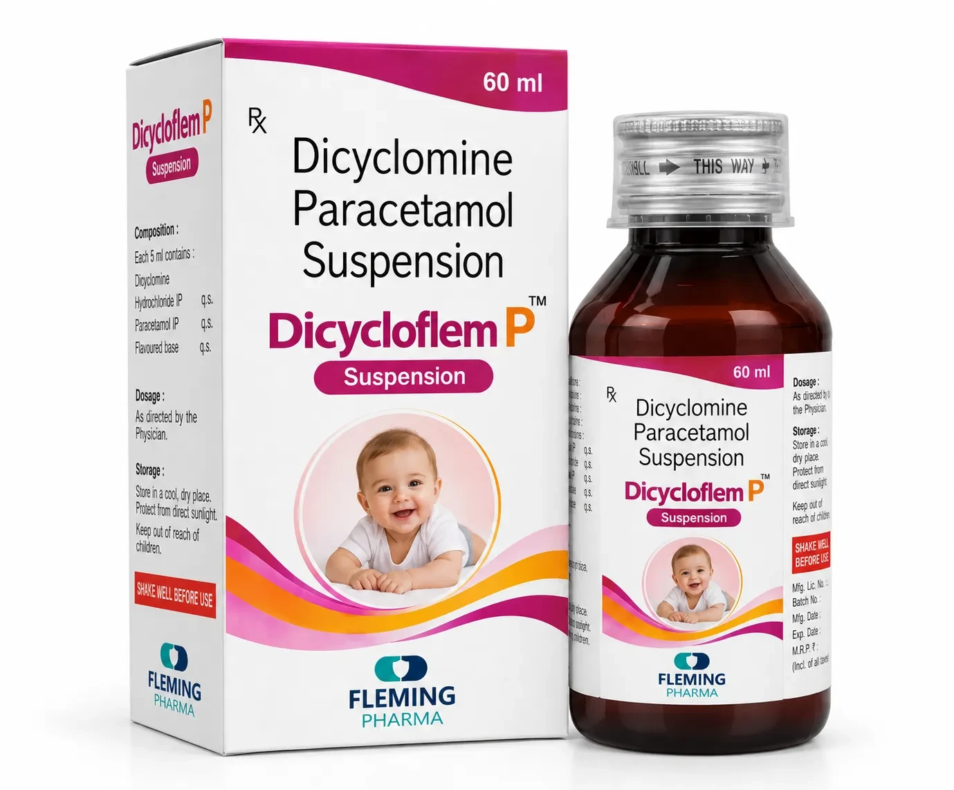 Dicyclomine Paracetamol Suspension