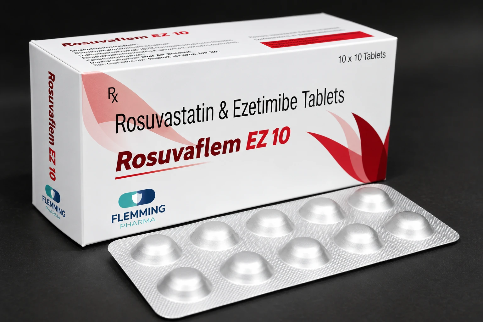 Rosuvastatin 10mg & Ezetimibe 10mg Tablets