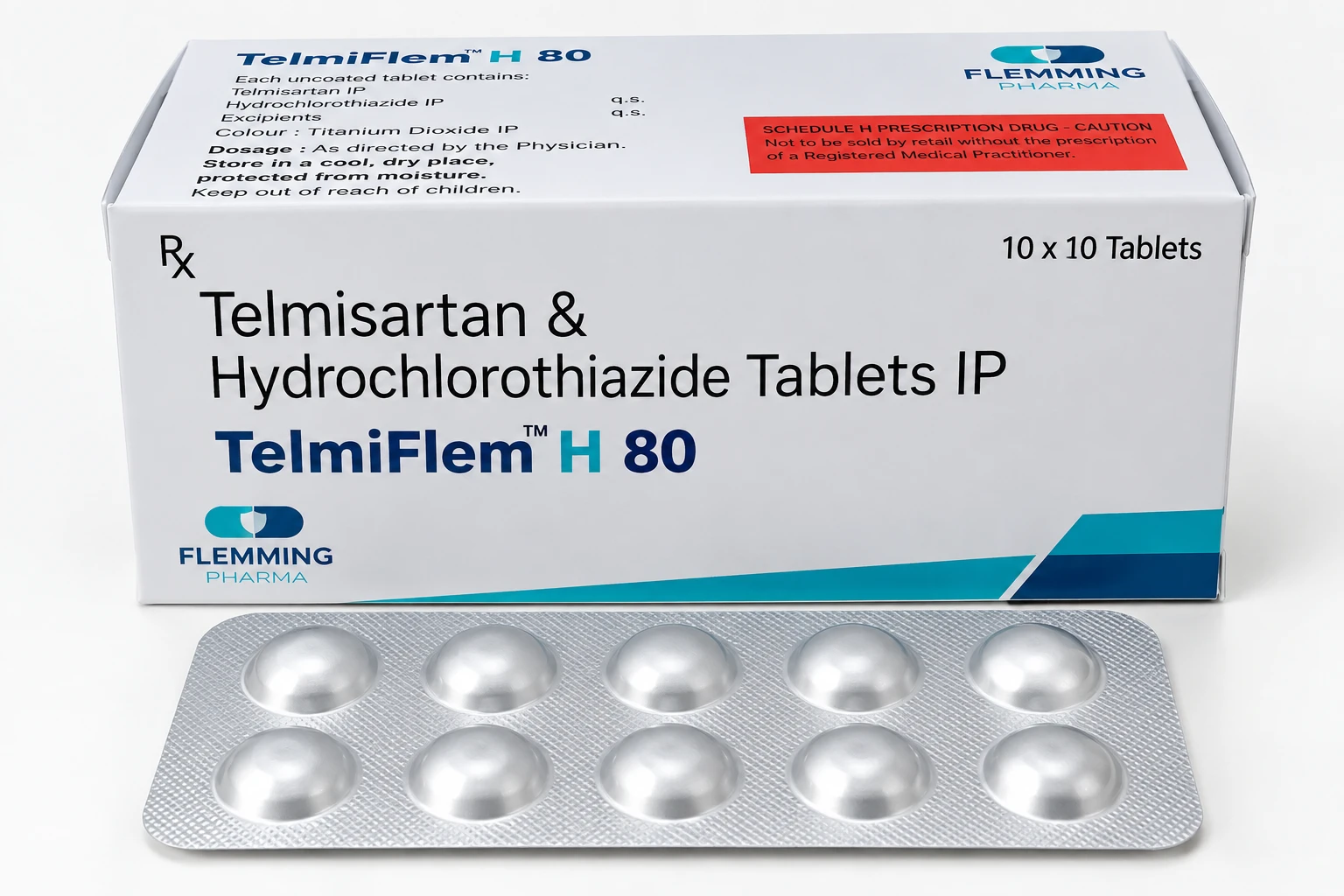 Telmisartan & Hydrochlorothiazide 80 mg Tablets