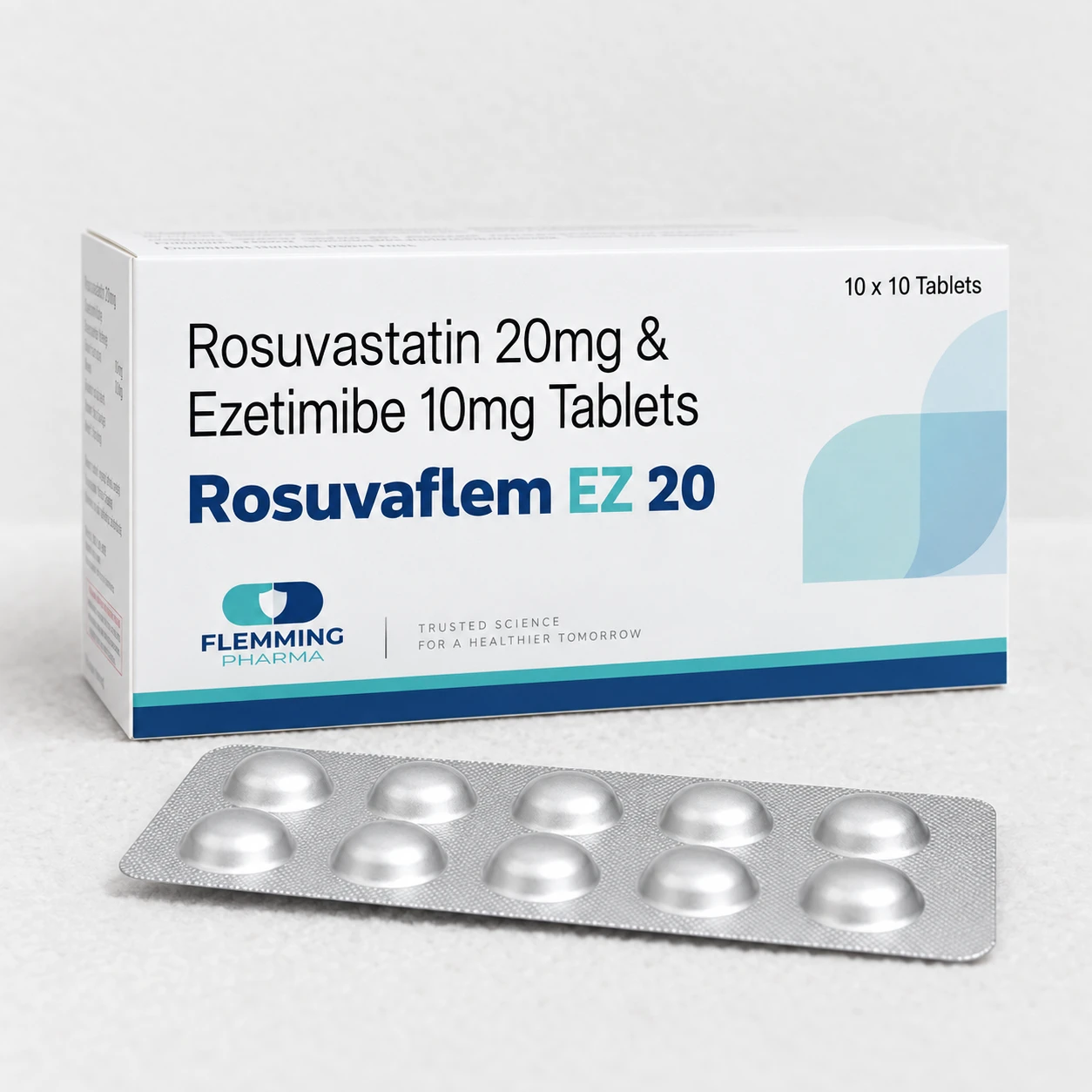 Rosuvastatin 20mg & Ezetimibe 10mg Tablets