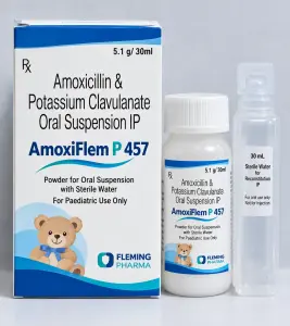Amoxicillin & Potassium Clavulanate Oral Suspension 457mg