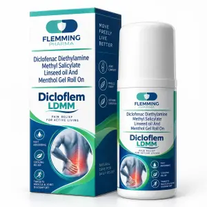 Diclofenac Diethylamine Methyl Salicylate Linseed oil And Menthol Gel Roll On