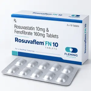Rosuvastatin 10mg & Fenofibrate 160mg Tablets